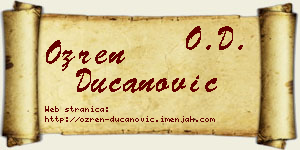 Ozren Ducanović vizit kartica